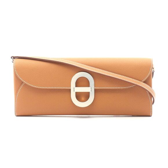 Hermes Leather Shoulder Bag Brown